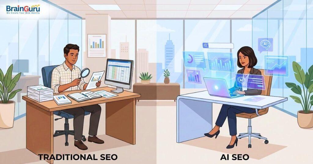 AI SEO vs Traditional SEO (2026 Guide)