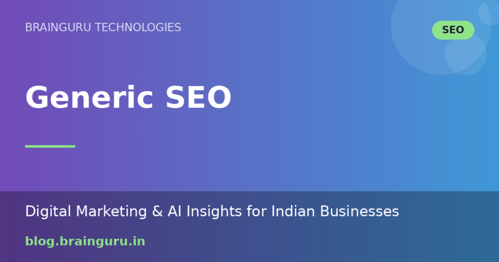 Generic SEO Generic SEO
